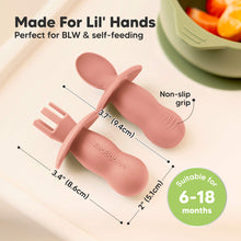 Load image into Gallery viewer, 2-Sets Lil’ Prep Baby Fork &amp; Spoon (Roseate)
