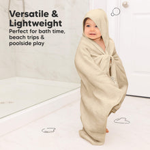 Load image into Gallery viewer, 2-Pack Lyra Muslin Hooded Towels (Almond)
