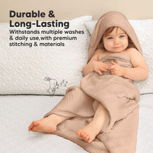 Load image into Gallery viewer, 2-Pack Lyra Muslin Hooded Towels (Almond)

