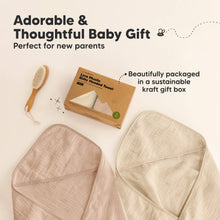 Load image into Gallery viewer, 2-Pack Lyra Muslin Hooded Towels (Almond)
