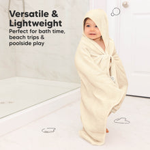 Load image into Gallery viewer, 2-Pack Lyra Muslin Hooded Towels (Rose Ivory)
