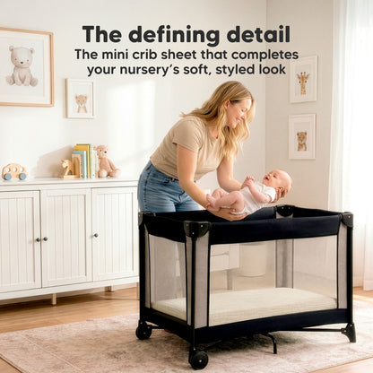 The Defining Detail - The mini crib sheet that completes your nursery's soft, styled look
 32609475690682