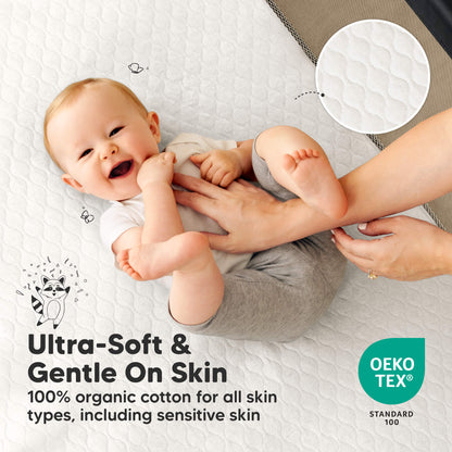 Ultra-Soft & Gentle On Skin - 100% organic cotton for all skin types, including sensitive skin (OEKO TEX Standard 100) 32344039719098