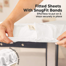 Load image into Gallery viewer, Fitted Sheets With SnugFit Bands - Effortless to put on &amp; stays securely in place (SnugFit elastic band)
