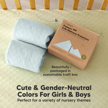 Load image into Gallery viewer, 2-Pack Mavy Protect+ Waterproof Crib Mattress Protector (Frost)
