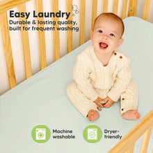 Load image into Gallery viewer, 2-Pack Quin Protect+ Waterproof Crib Mattress Protector (Soft Fern)
