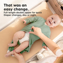 Load image into Gallery viewer, That was an easy change. - Full-length double zipper for quick Diaper changes, day or night.
