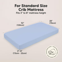 Load image into Gallery viewer, Soothe Fitted Crib Sheet (Blue Flax)
