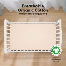 Load image into Gallery viewer, Soothe Fitted Crib Sheet (Cameo)
