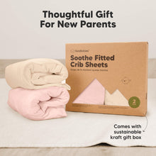 Load image into Gallery viewer, Soothe Fitted Crib Sheet (Cameo)
