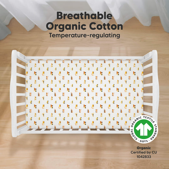 Soothe Fitted Crib Sheet (Construction)