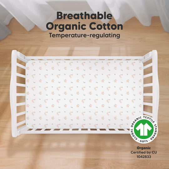 Soothe Fitted Crib Sheet (Nibbles/Bruce)