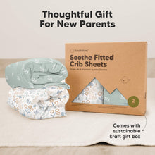 Load image into Gallery viewer, Soothe Fitted Crib Sheet (Prairie)
