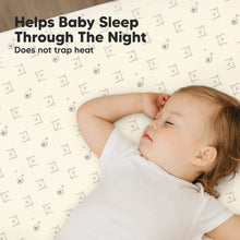 Load image into Gallery viewer, Soothe Fitted Mini Crib Sheet (Bumble Bear)
