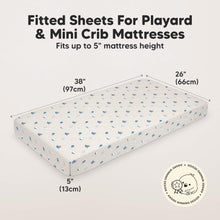 Load image into Gallery viewer, Soothe Fitted Mini Crib Sheet (Cosmo)

