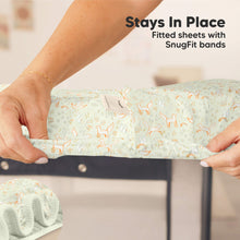 Load image into Gallery viewer, Soothe Fitted Mini Crib Sheet (Foxtrot)
