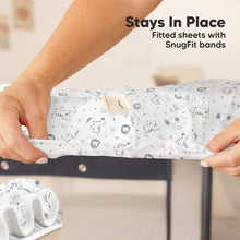 Load image into Gallery viewer, Soothe Fitted Mini Crib Sheet (KeaSafari)
