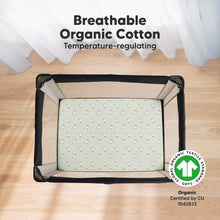 Load image into Gallery viewer, Soothe Fitted Mini Crib Sheet (Lune Mystic)
