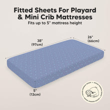 Load image into Gallery viewer, Soothe Fitted Mini Crib Sheet (Marine Muse)
