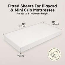 Load image into Gallery viewer, Soothe Fitted Mini Crib Sheet (Soft White)
