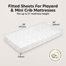 Load image into Gallery viewer, Soothe Fitted Mini Crib Sheet (Woodland)
