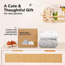 Load image into Gallery viewer, Soothe Fitted Mini Crib Sheet (Woodland)
