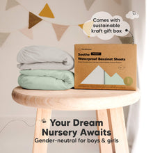 Load image into Gallery viewer, 2-Pack Soothe [Protect+] Waterproof Bassinet Sheets (Sage)
