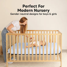 Load image into Gallery viewer, 2-Pack Soothe [Protect+] Waterproof Crib Sheets (Blue Flax)
