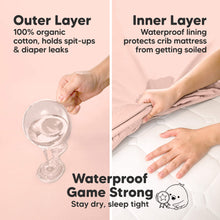 Load image into Gallery viewer, 2-Pack Soothe [Protect+] Waterproof Crib Sheets (Cameo)
