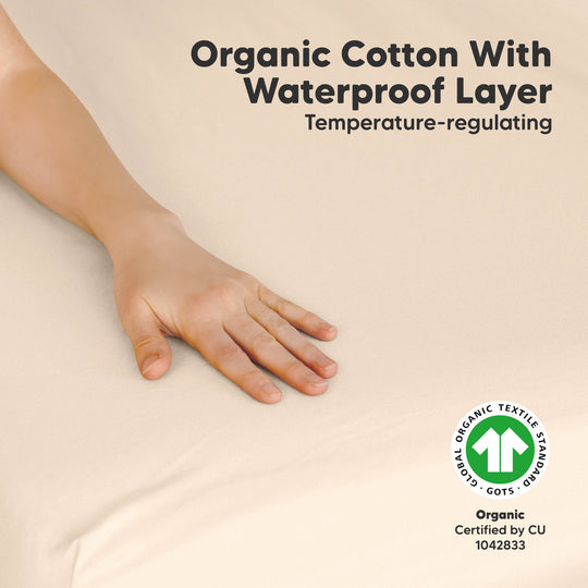 2-Pack Soothe [Protect+] Waterproof Mini Crib Sheets (Cameo)