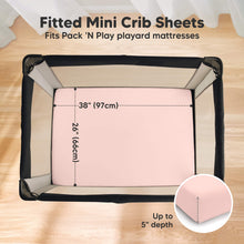 Load image into Gallery viewer, 2-Pack Soothe [Protect+] Waterproof Mini Crib Sheets (Cameo)
