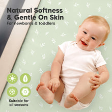 Load image into Gallery viewer, 2-Pack Soothe [Protect+] Waterproof Mini Crib Sheets (Herb)
