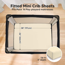 Load image into Gallery viewer, 2-Pack Soothe [Protect+] Waterproof Mini Crib Sheets (Latte)
