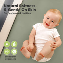Load image into Gallery viewer, 2-Pack Soothe [Protect+] Waterproof Mini Crib Sheets (Lichen)
