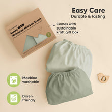 Load image into Gallery viewer, 2-Pack Soothe [Protect+] Waterproof Mini Crib Sheets (Lichen)
