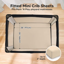 Load image into Gallery viewer, 2-Pack Soothe [Protect+] Waterproof Mini Crib Sheets (Macadamia)
