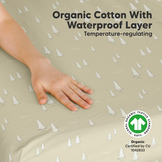 2-Pack Soothe [Protect+] Waterproof Mini Crib Sheets (Pine Grove)