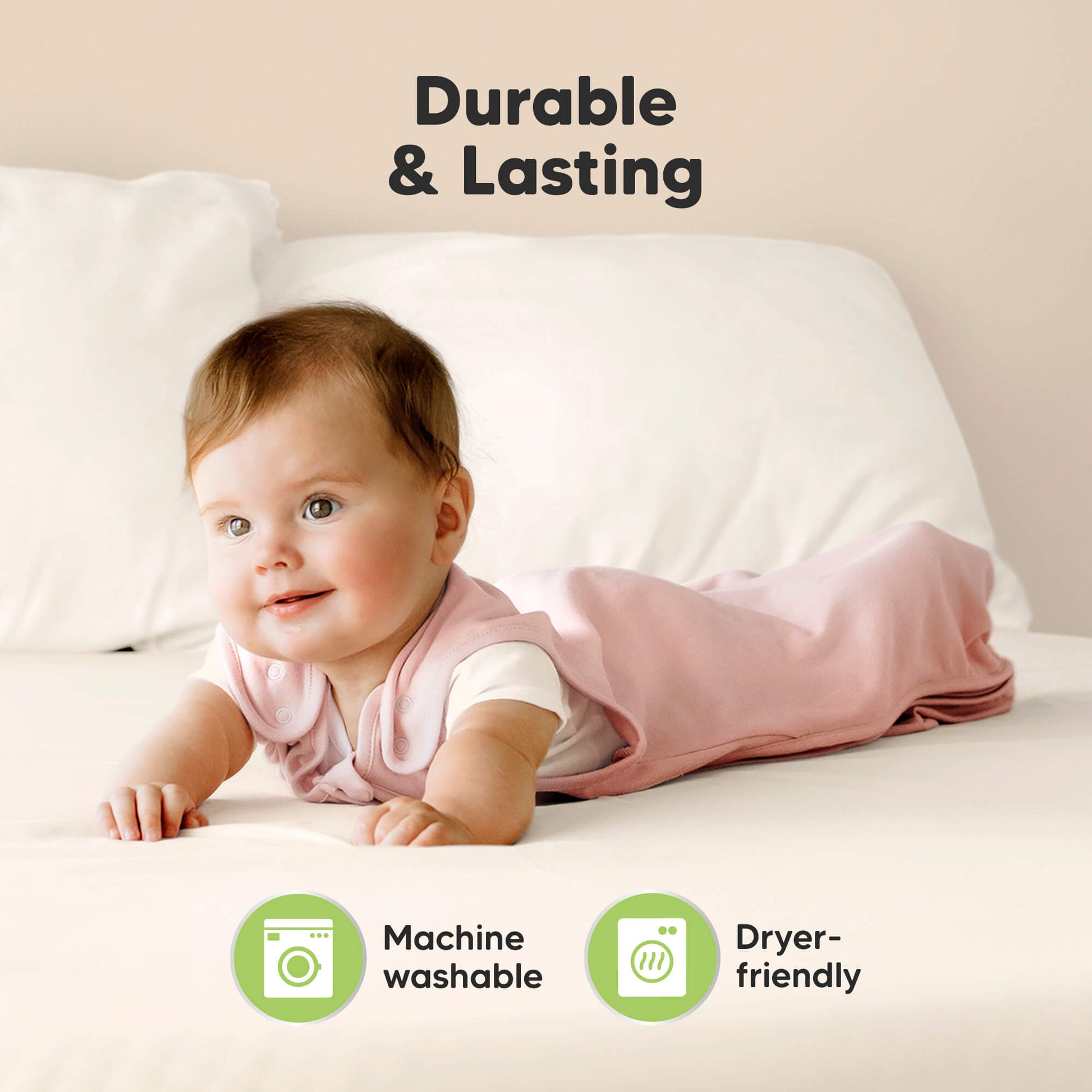 Durable and lasting - machine washable and dryer-friendly.
 28559602778298