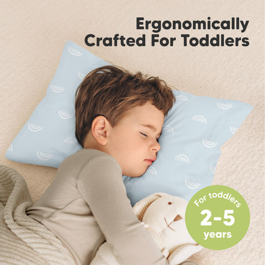 2-Pack Toddler Pillows Without Pillowcase (Pastel Rainbow)