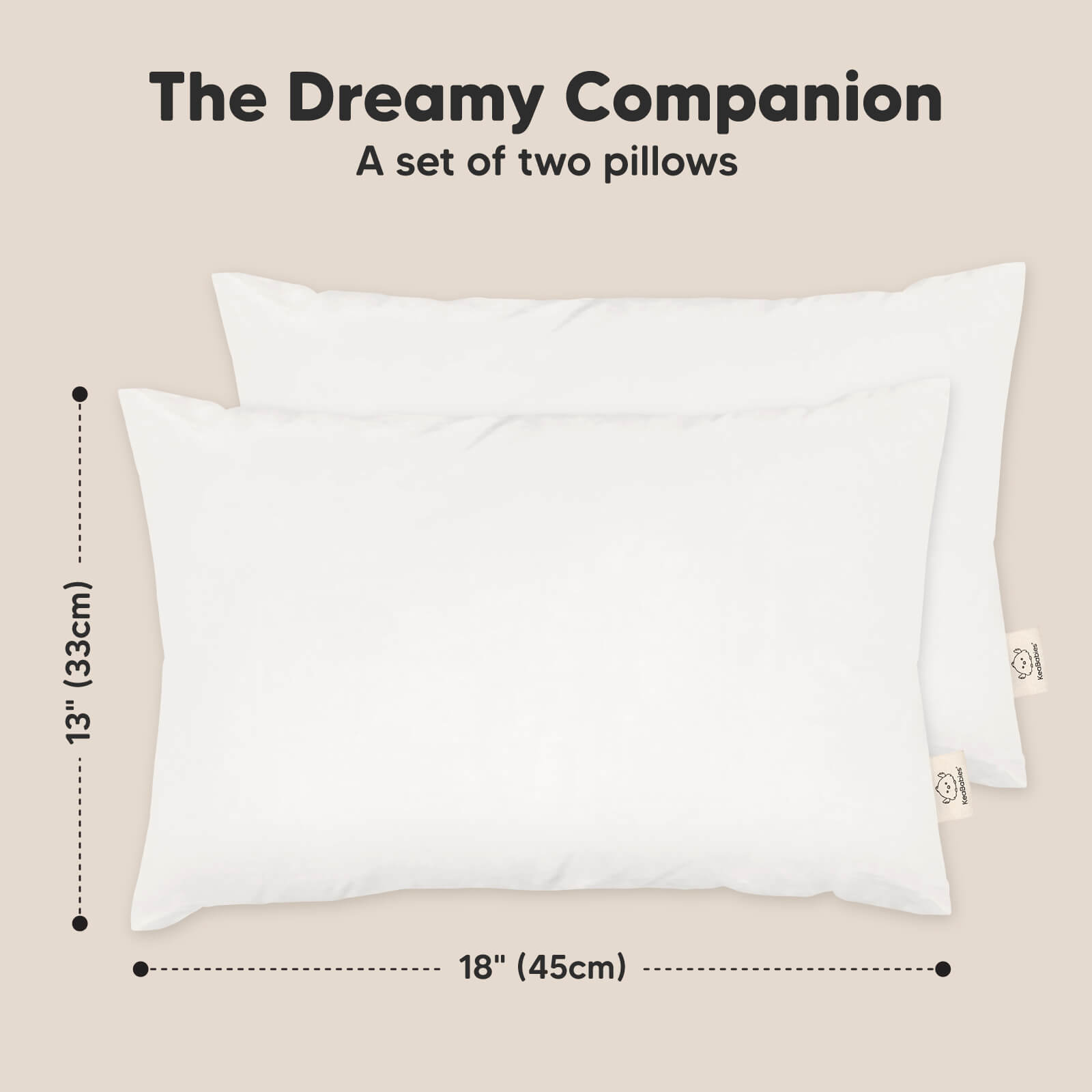 Set of 2 The dreamy companion pillow is 13 × 18 inches 27620610343098