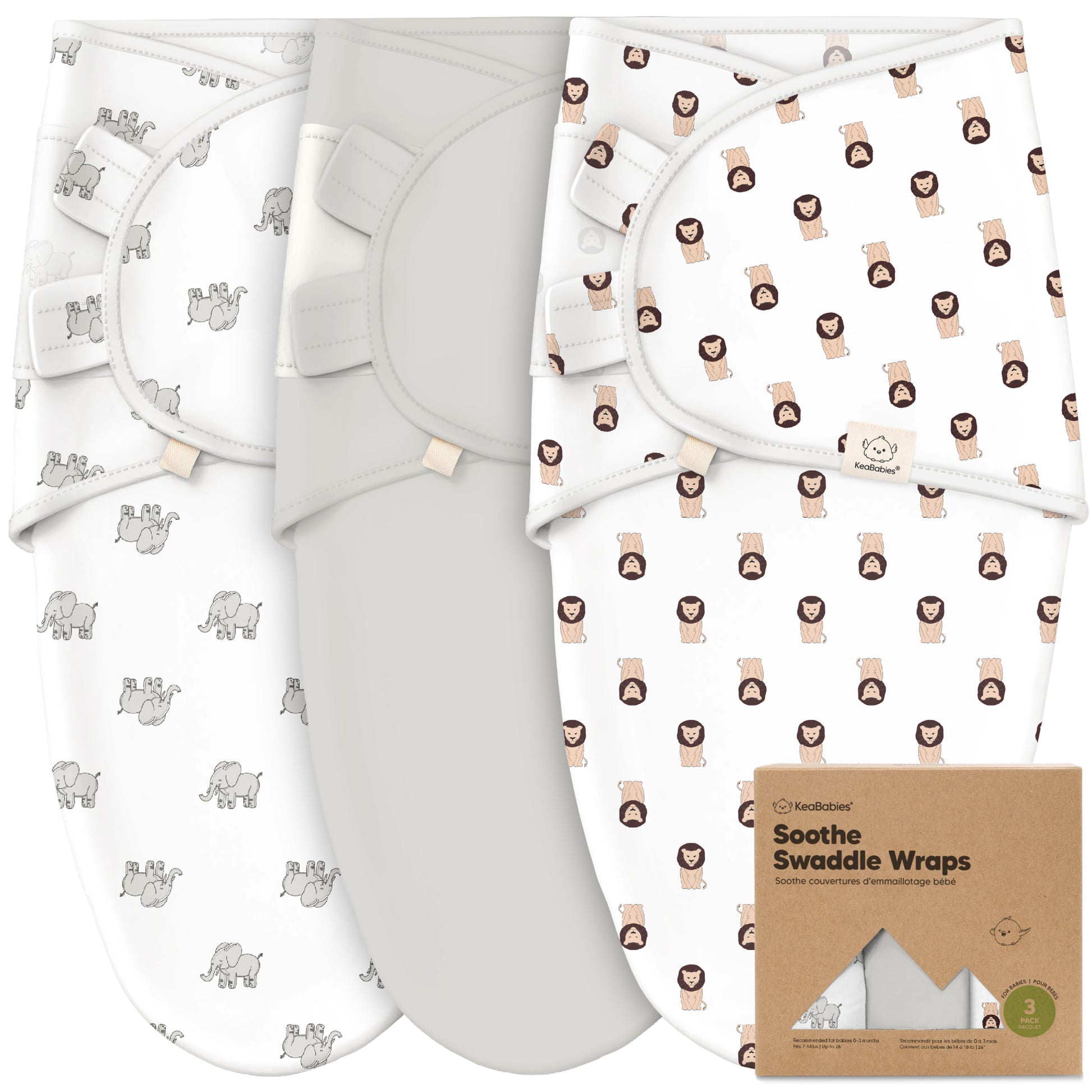3-Pack Soothe Swaddle Wraps 25610317725882