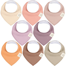 Load image into Gallery viewer, 8-Pack Organic Bandana Bibs (Mauve)
