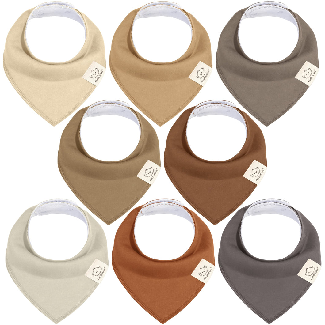 8-Pack Organic Bandana Bibs (Terracotta)