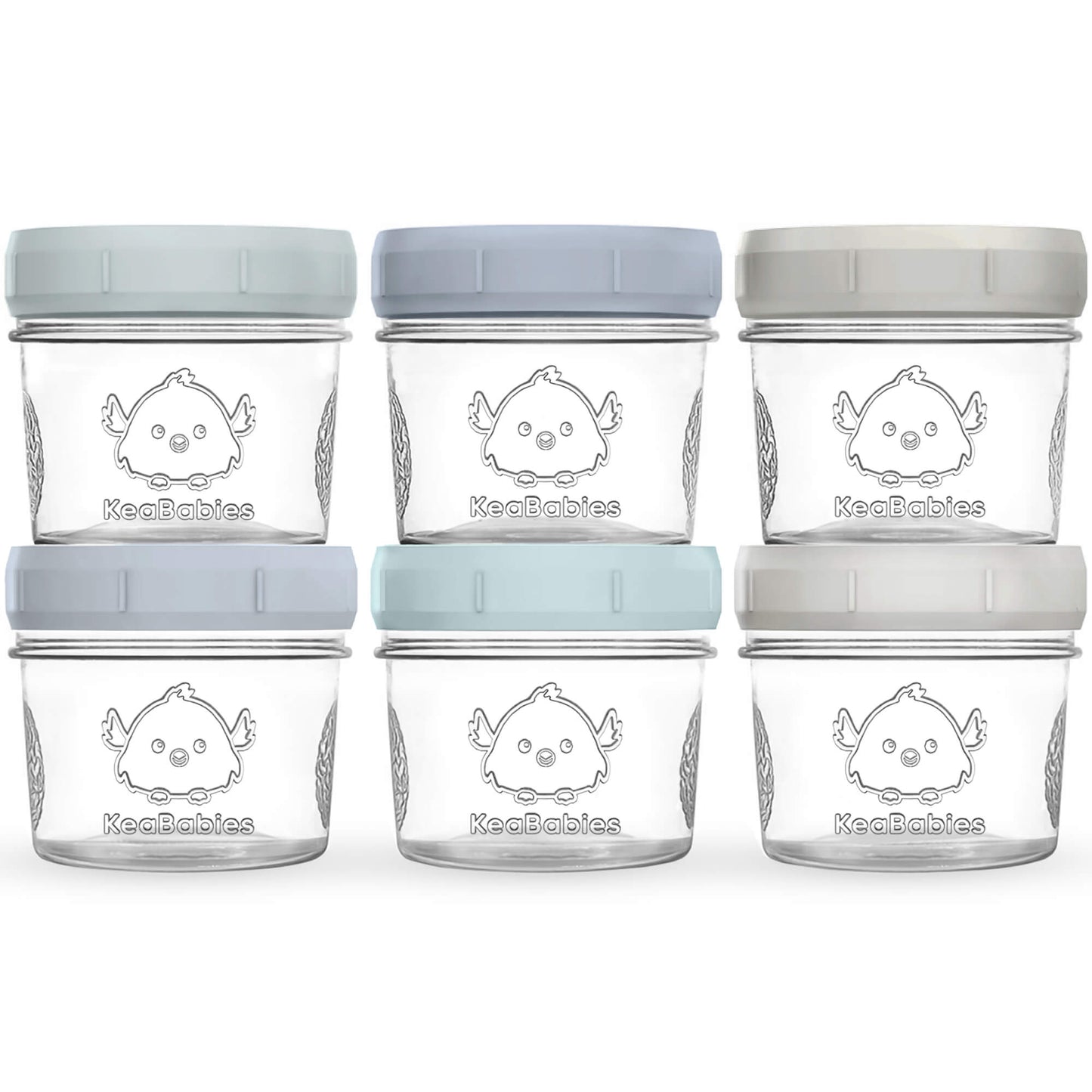 6-Pack Prep Jars Food Glass Containers 25745281614010