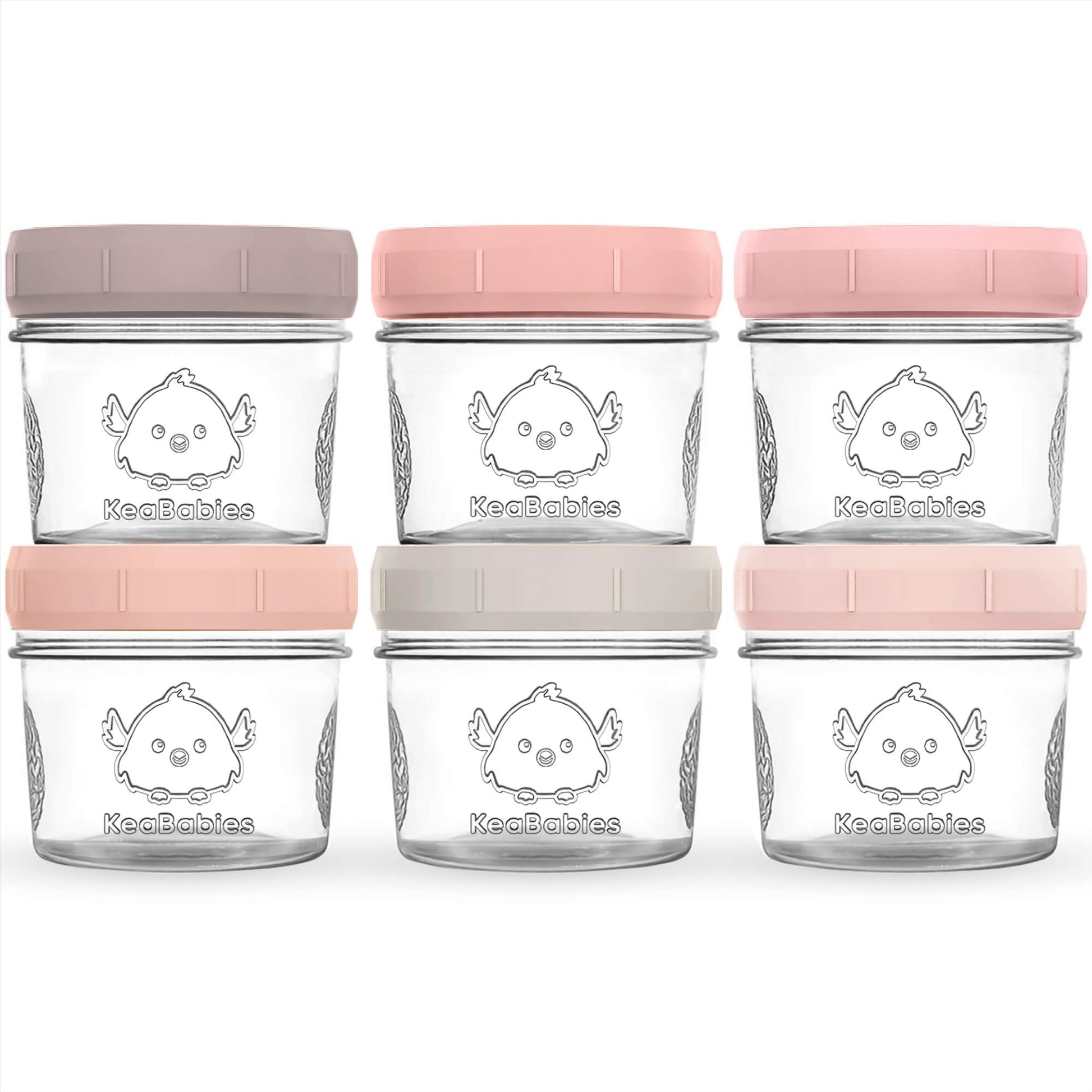 6-Pack Prep Jars Food Glass Containers 25745292787898