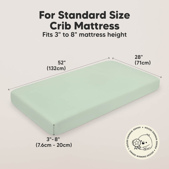 Soothe Fitted Crib Sheet (Sage)