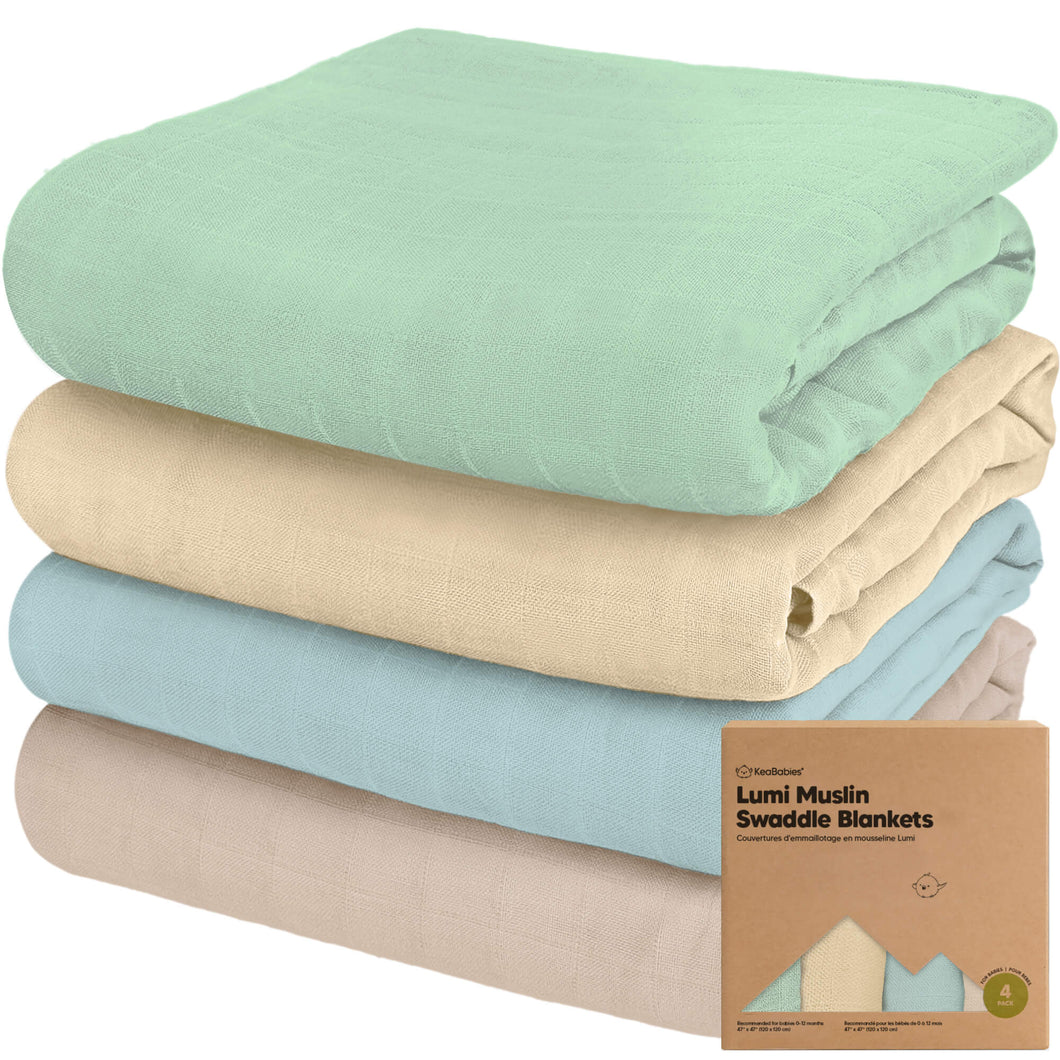 Lumi Muslin Swaddle Blankets (Mirage)