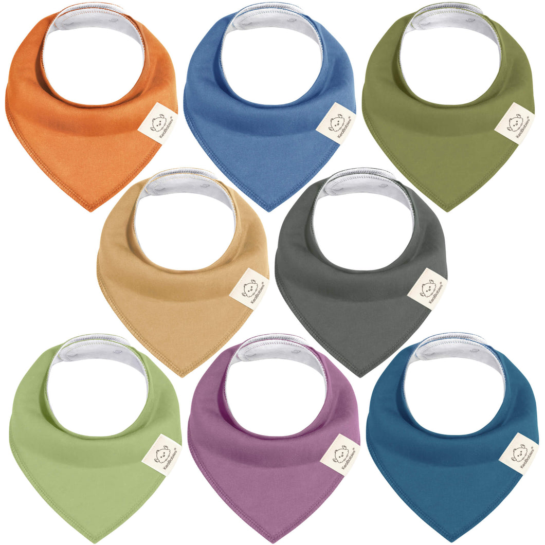 8-Pack Organic Bandana Bibs (Cruise)