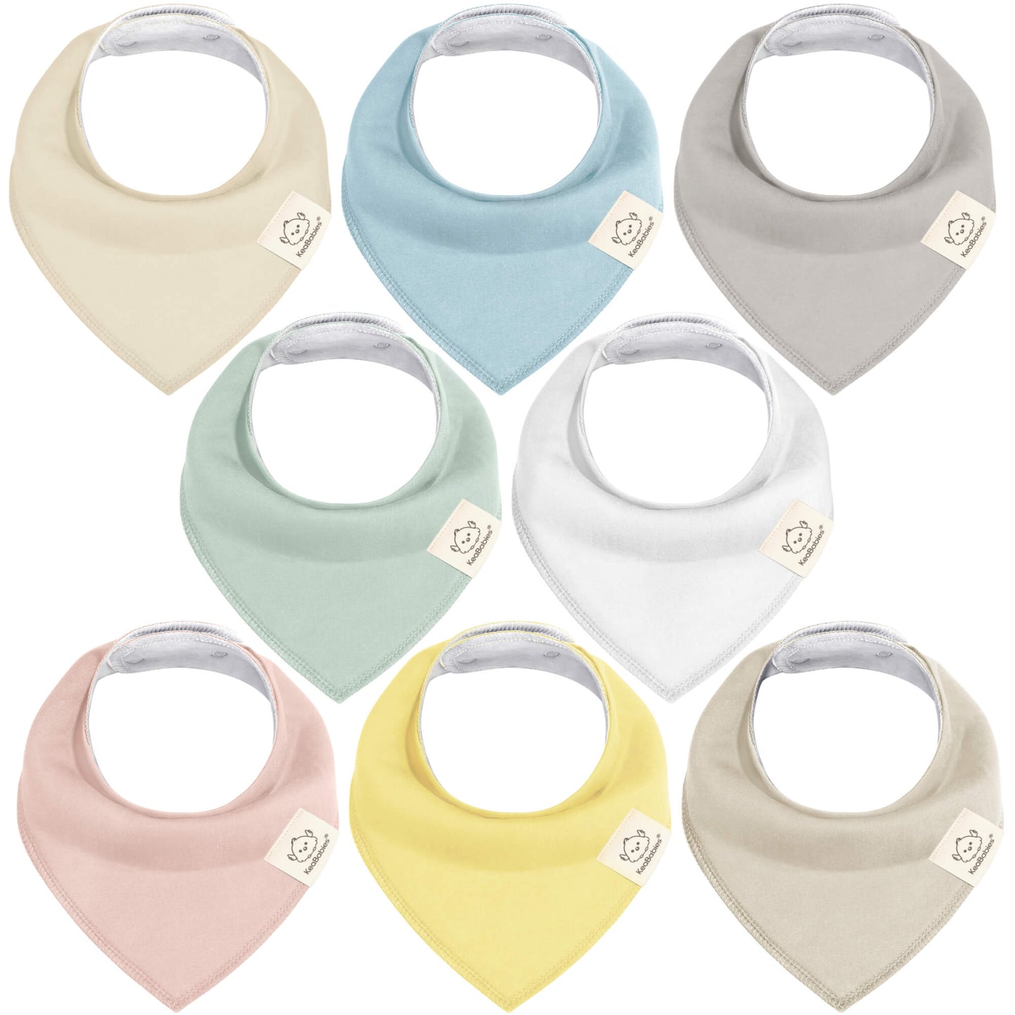 8-Pack Organic Bandana Bibs (Girl) 25811969212602