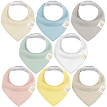 Load image into Gallery viewer, 8-Pack Organic Bandana Bibs (Girl)
